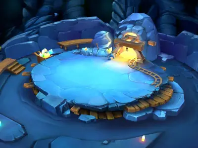 game Low Model - Snow White Dwarf Cave 02 3D model