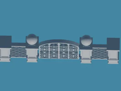 Medieval Castle Gate 3D print model