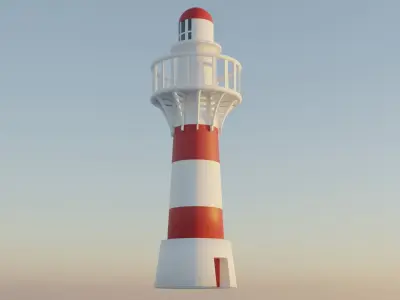 3D lighthouse lowpoly Low-poly 3D model