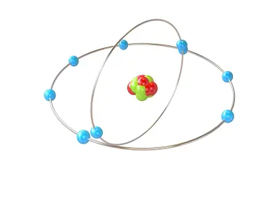 Fluorine Chemical Element v2 002 Low-poly 3D model