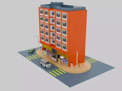 Hong Kong Building Pack 4 3D model