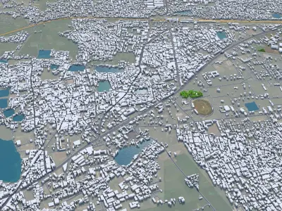 Bhilai Durg Chhattisgarh 30km Low-poly 3D model