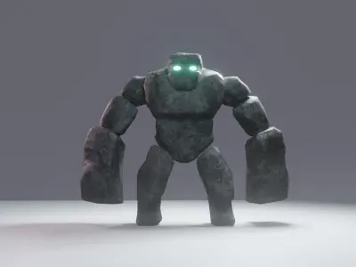 Giant Stone Free low-poly 3D model