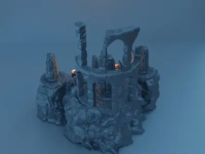 Ancient Runestones Tabletop Terrain 28 mm 3D print model