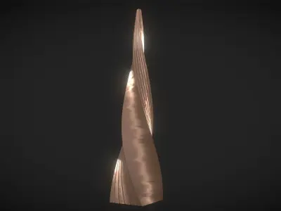 Copper Flakes Tower 3D model