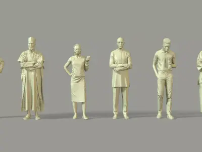 Daily Life in Lagos -  29 Architectural Figures 3D print model