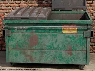 Garbage Container - 3d Model - Textures 4k 3D model