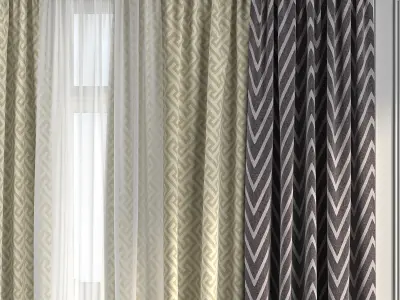 Curtain Set 195 3D model