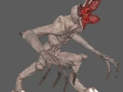 Stranger thing demogorgon 3d model rigged Low-poly 3D model