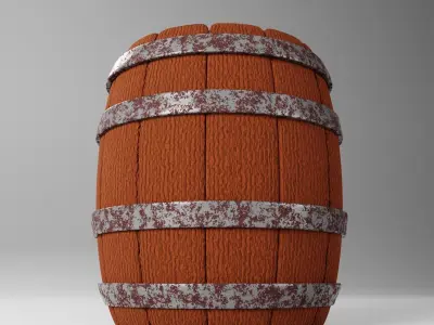 Barrel stool 3D model