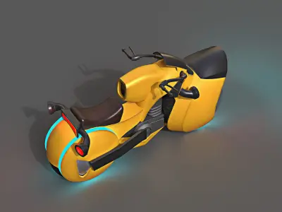 Sci-fi Bike Game Ready 5 3D model