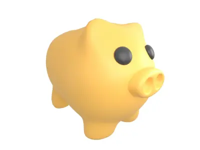 Piggy Bank V1 Pack 02 Low-poly 3D model purchase