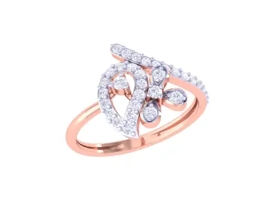 Women Ring  Render 3dm STL OBJ FBX Details 3D print model 160