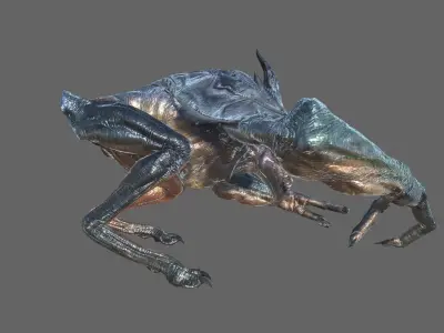 Alien Thresher Low-poly 3D model