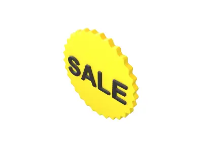 Sale Icon v2 002 Low-poly 3D model