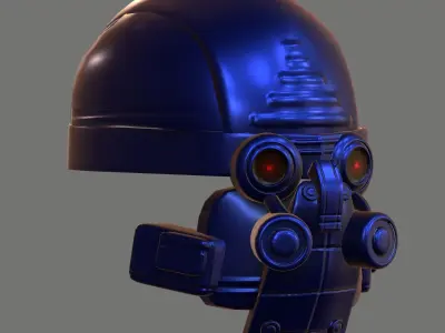 Gas mask helmet 3d model scifi Low-poly  3D model shop