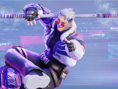 SUN WUKONG THE MONKEY KING - Cyberpunk Version Low-poly 3D model