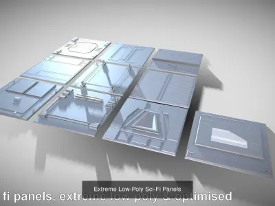 Sci-fi Kitbash collection 3D Model Pack