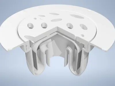 Siphon FI 50 PURUS DUSCHBRUNN ABS plastic low build 3D model