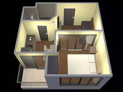 Apartment room 25-69 3D model