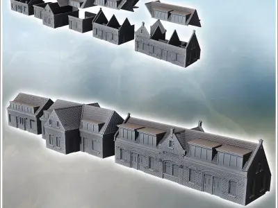 Set of three large modern buildings Zwateweg Netherlands - World 3D print model
