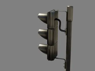 Street light Low-poly 3D model