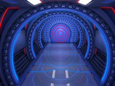 Sci Fi Corridor 3D model 103