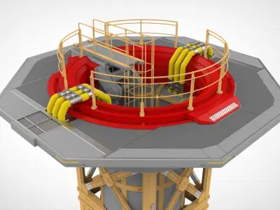 Sci-Fi elevator 1 3D model