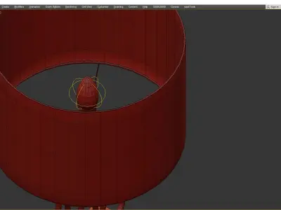 Brass and Marble Table Lamp Liang and Eimil Harp Low-poly 3D model