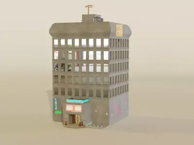 Cyberpunk Hotel 3D model