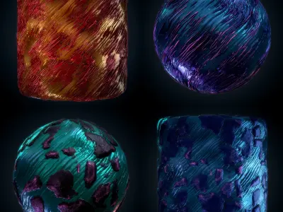 Crystal material - VOL 28 - Maps - Sbsar Texture