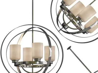 Globe  Nickel Chandeliers 3D model
