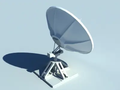Antenna post Low-poly 3D model