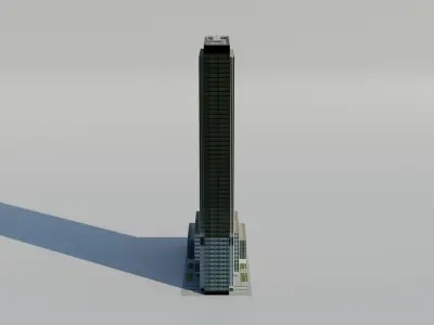 NYC One Penn Plaza - PENN 1 Low-poly 3D model