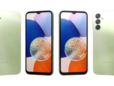 Samsung Galaxy A14 5G Light Green High Poly 3D model