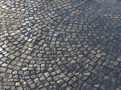 Material of wet radial paving 01 Texture