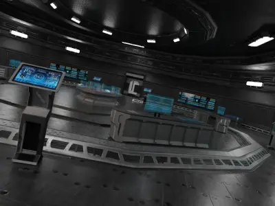 Sci Fi Interior Low-poly 3D model