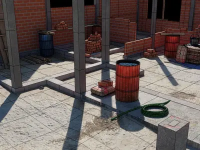 Simple construction N4  Low-poly 3D model