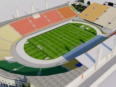 Pacaembu Stadium - Brazil 3D model