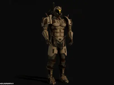 The Berserker apocalypse armor 3D model