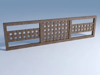 Wicker border 3D model