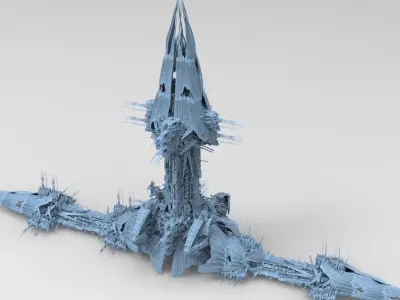 Deep sea orbital tower Series collection 3D model