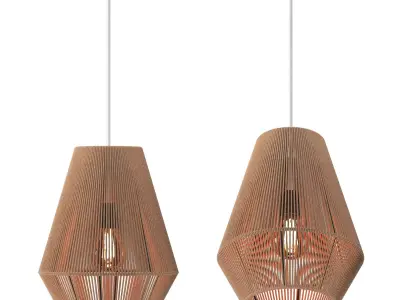 Bowie 1 Light Squat Pendant 3D model