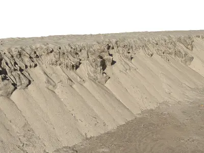 Sand Cliffs Low-poly 3D model