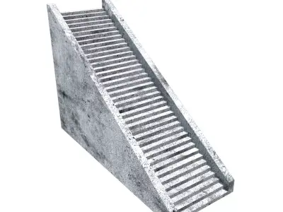 Stairs Low-poly 3D model