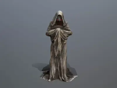 old statue  Low-poly 3D model order