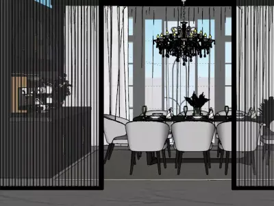 Glass door 3D model get