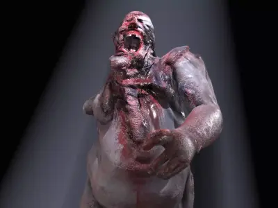 Alien Mutant Zombie 5 Low-poly 3D model