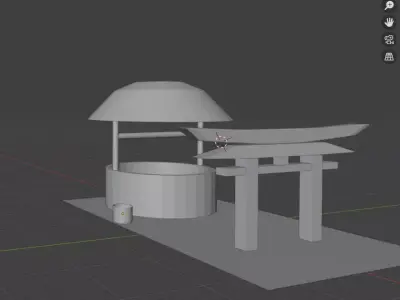 Japanese Arc Low-poly 3D model
