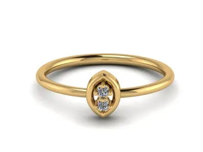 Jewelry Diamond Light Ring 05 3D print model